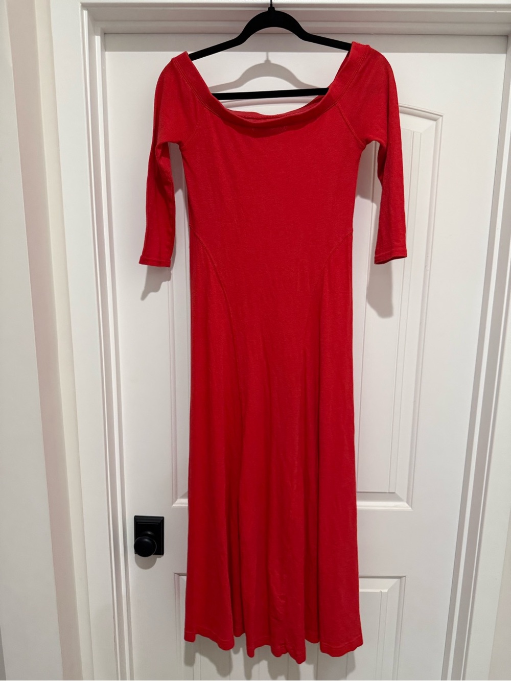 Free People  Red Off-Shoulder Maxi Dress